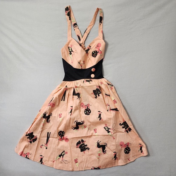 Pinup Couture Dresses & Skirts - Pinup Couture Circus Dress Flare XS Pink 50s Retro Rockabilly Vanity Novelty